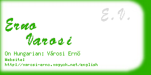 erno varosi business card