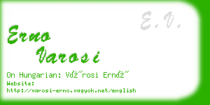 erno varosi business card